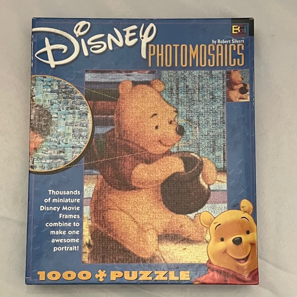 Disney Photomosaics Winnie the Pooh 1000 Piece Jigsaw Puzzle by Robert Silvers - Picture 1 of 10